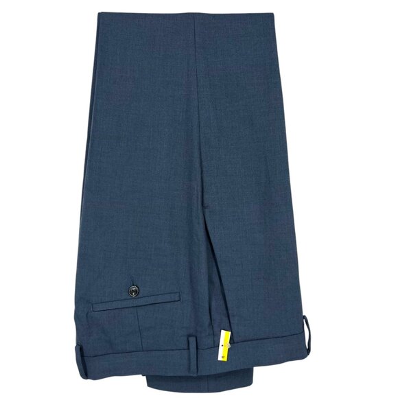 Kenneth Cole Reaction Mens Flat Front Dress Pants Blue Waist 34 NWOT - Picture 4 of 14